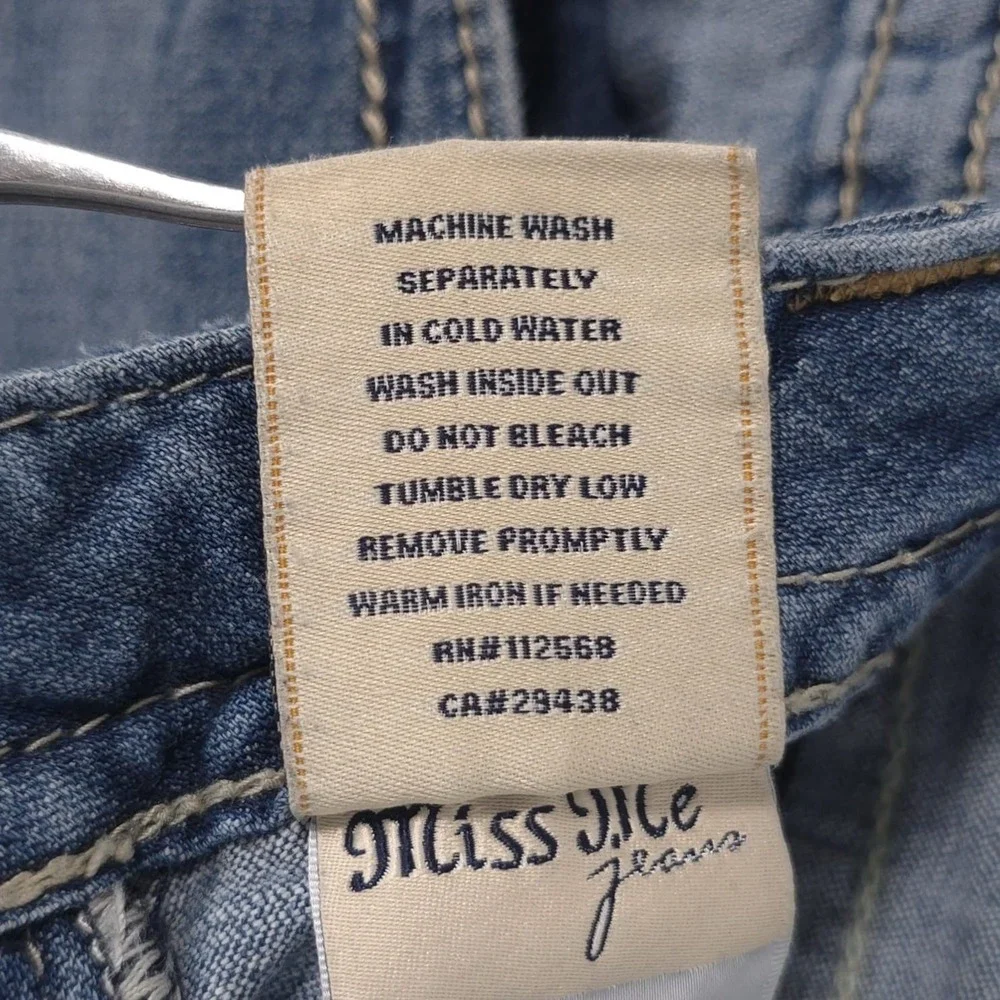 Miss Me Women's Jeans Size 29‎ Skinny Low Rise Embroidered JP5697S Med 103